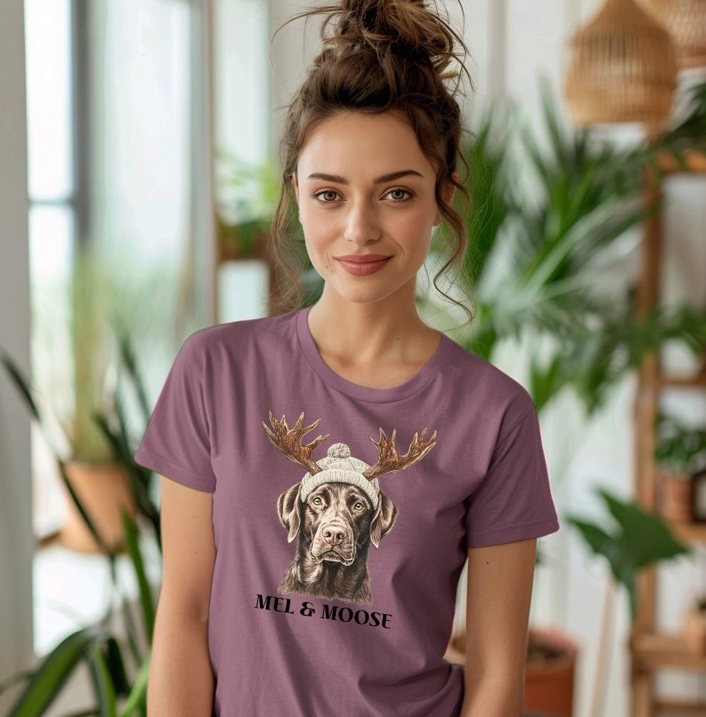Mel and Moose Antlers Unisex T-shirt