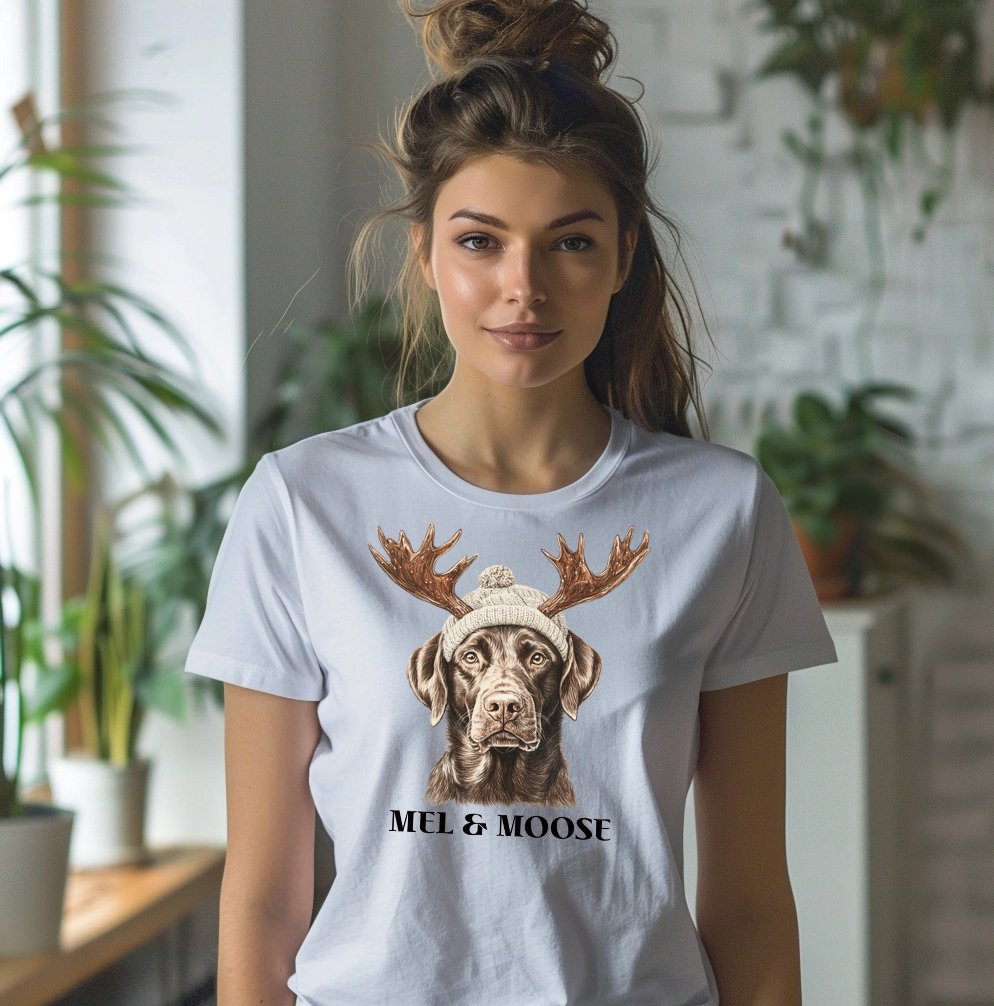 Mel and Moose Antlers Unisex T-shirt
