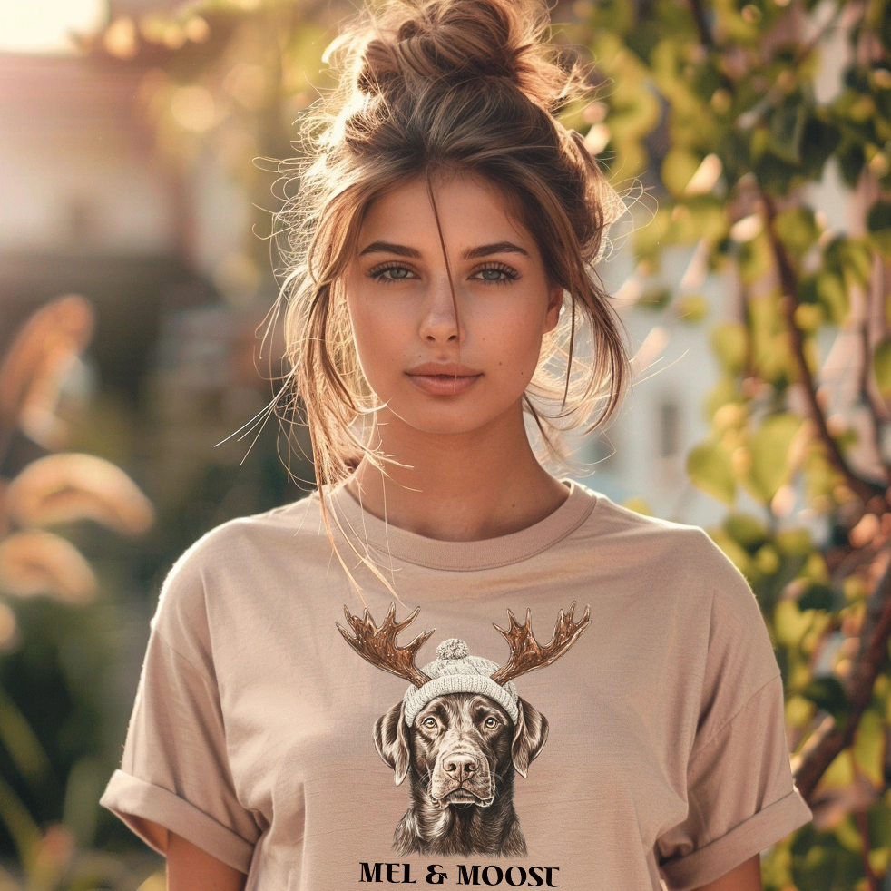 Mel and Moose Antlers Unisex T-shirt
