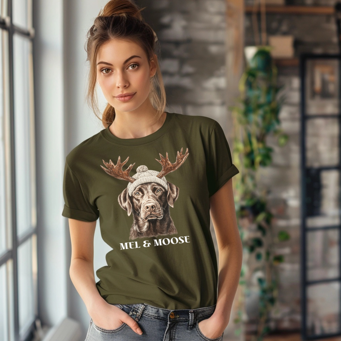 Mel and Moose Antlers Unisex T-shirt