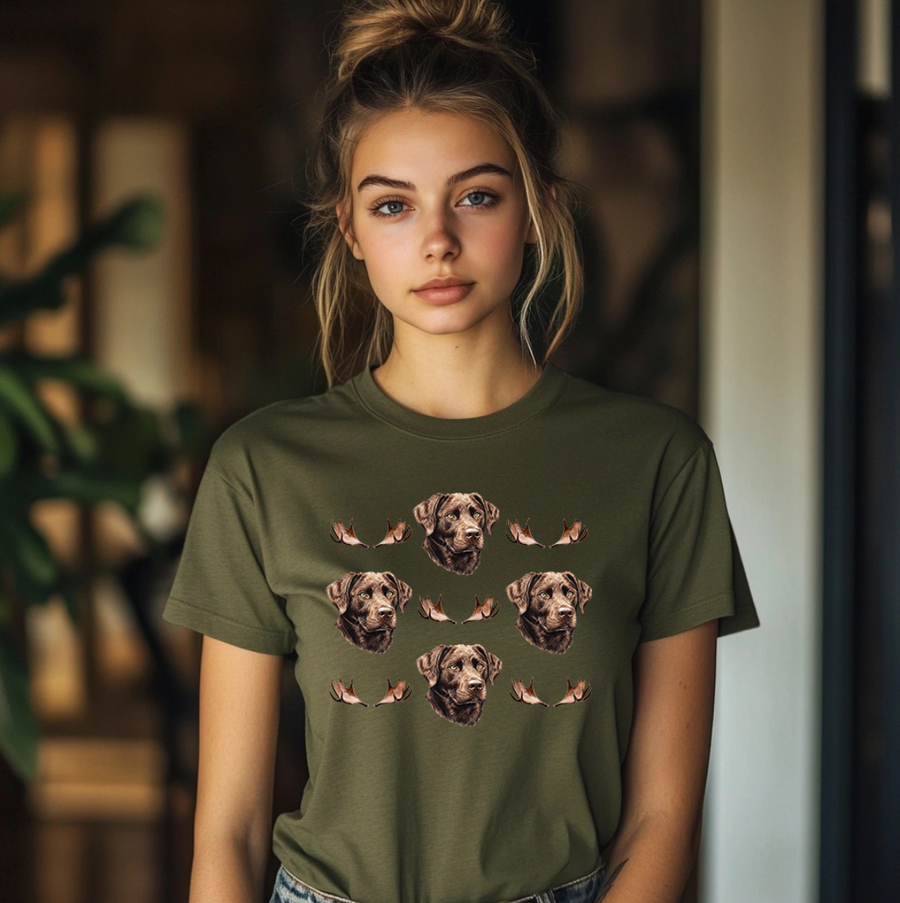 Moose Pattern Unisex T-shirt