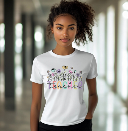 Teacher Flowers Unisex T-shirt