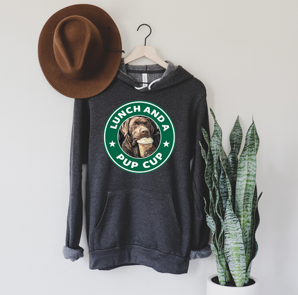 Lunch and a Pup Cup Fleece Hoodie