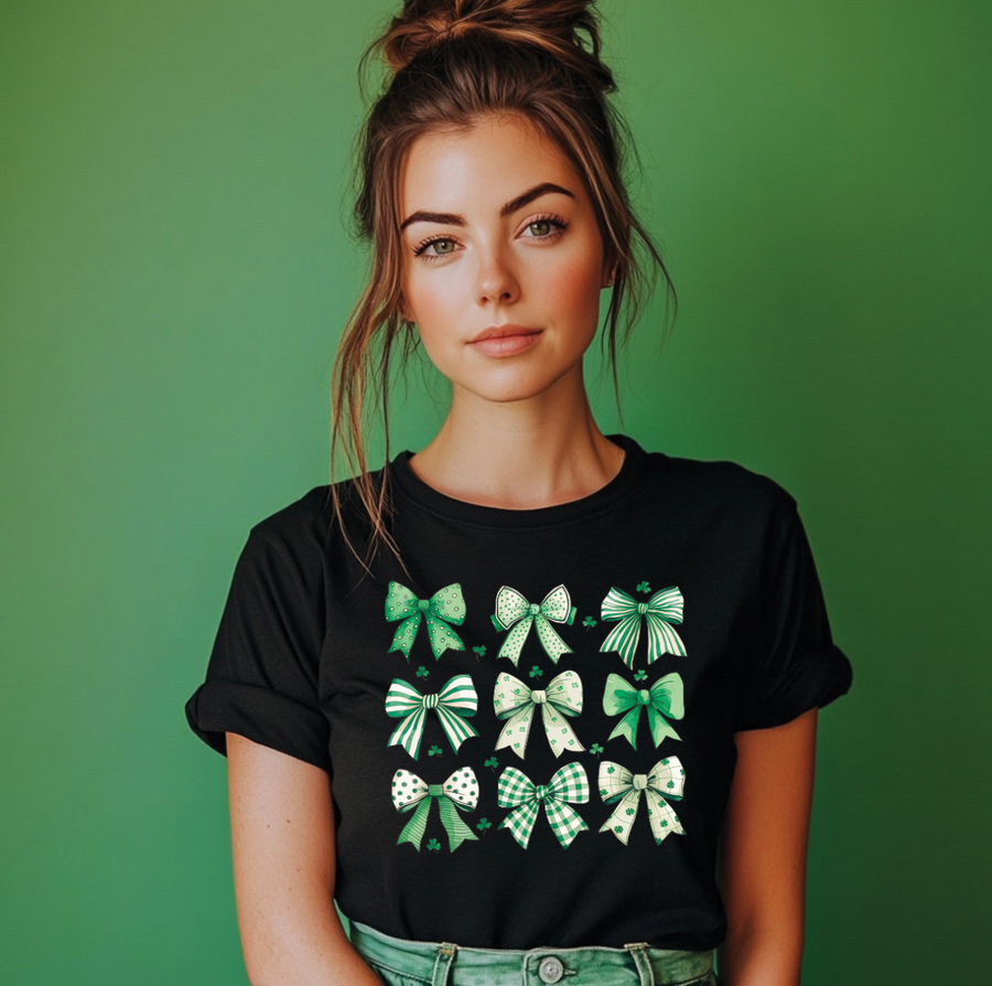 Retro Coquette St.Patricks Bow Unisex T-shirt