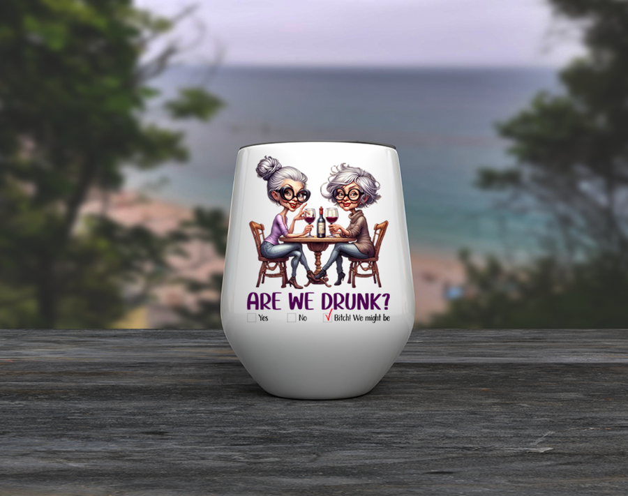Are We Drunk Wine Tumbler