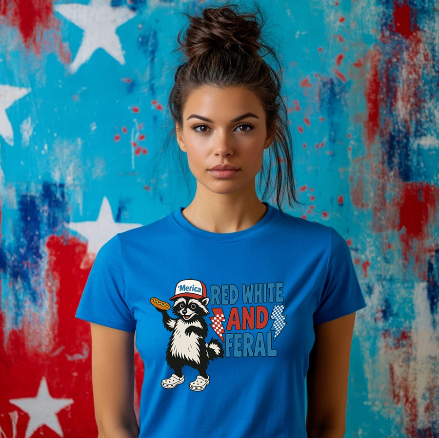Red White and Feral Unisex T-shirt