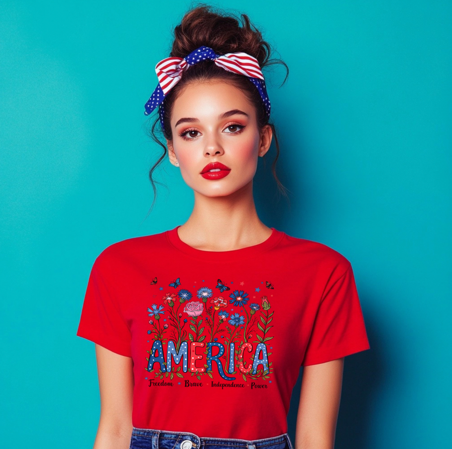 Floral America Unisex T-shirt