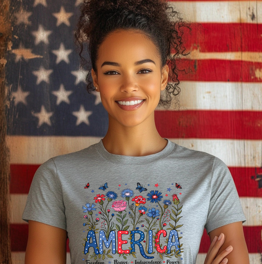 Floral America Unisex T-shirt