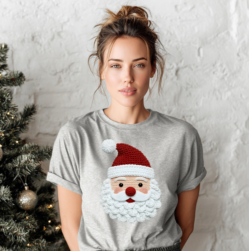 Crochet Santa Unisex T-shirt