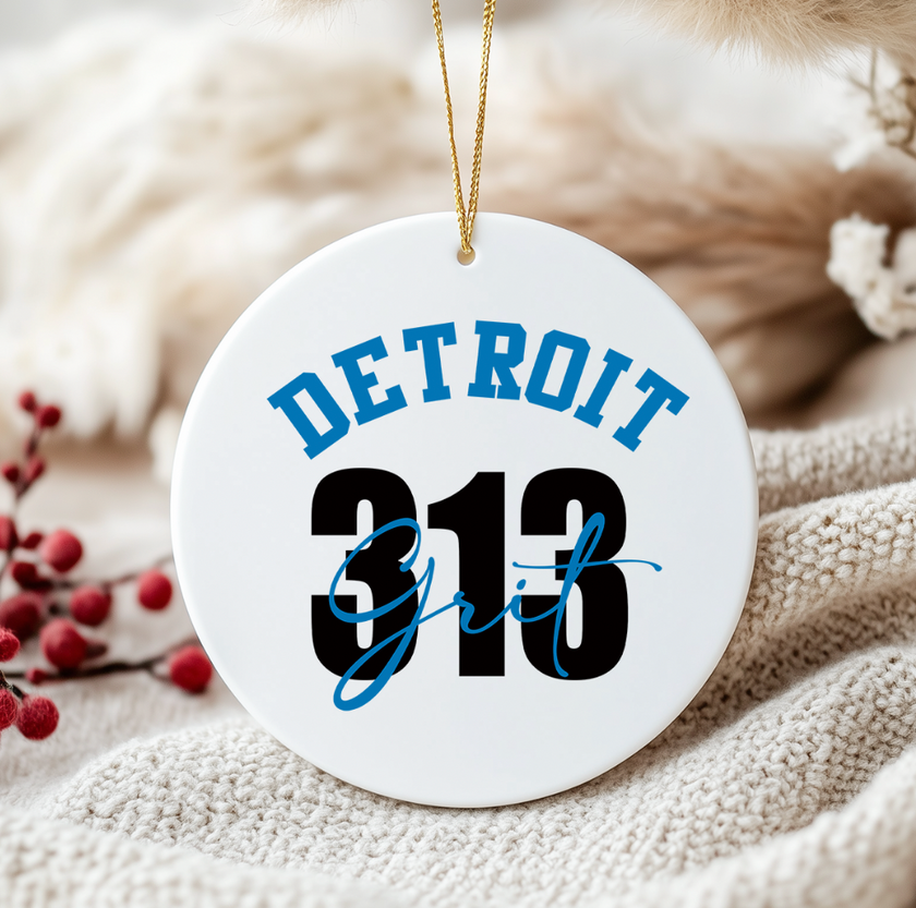 Detroit 313 - Holiday Ornament (Copy)