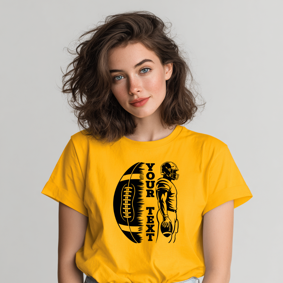 Custom Football Player Unisex T-shirt