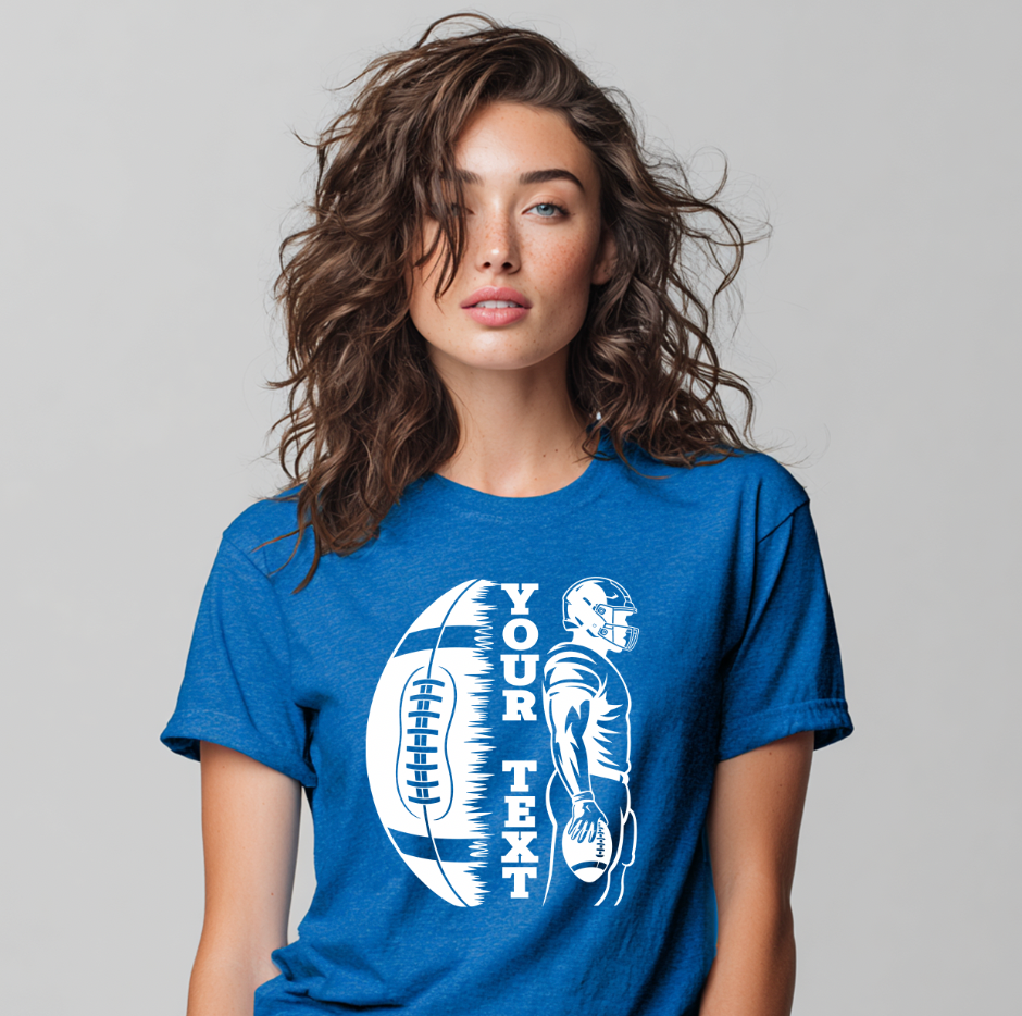 Custom Football Player Unisex T-shirt