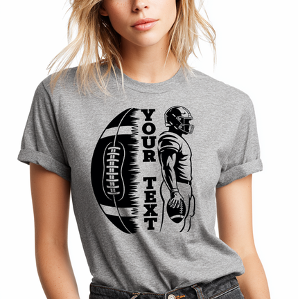 Custom Football Player Unisex T-shirt