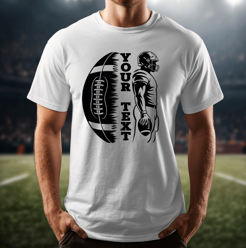 Custom Football Player Unisex T-shirt
