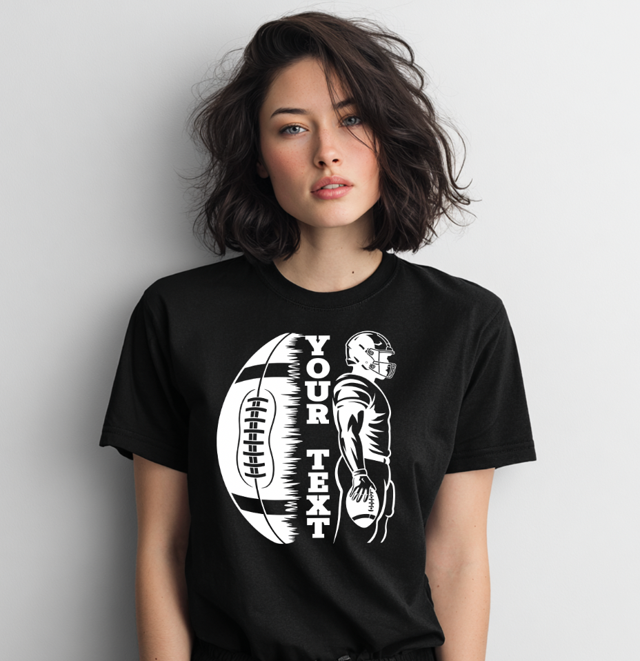 Custom Football Player Unisex T-shirt