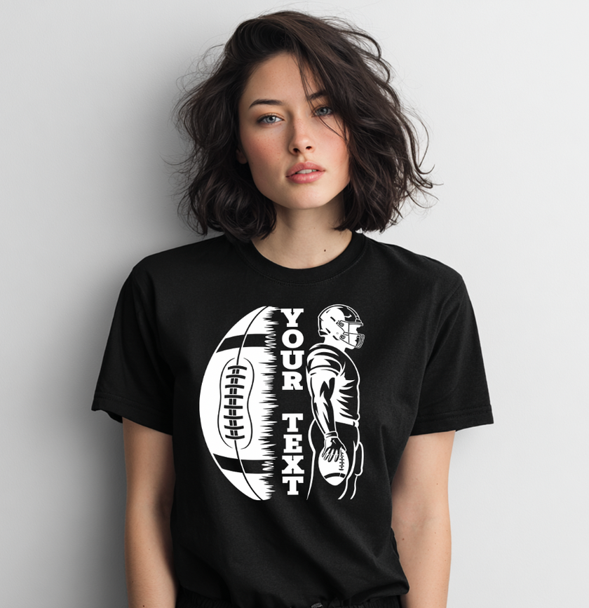 Custom Football Player Unisex T-shirt