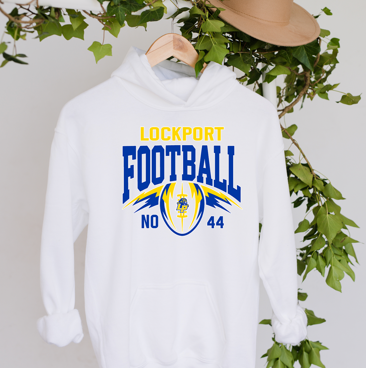 Custom Lockport Football Unisex Fleece Hoodie