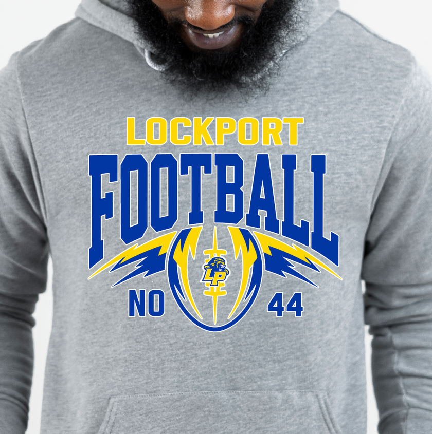 Custom Lockport Football Unisex Fleece Hoodie