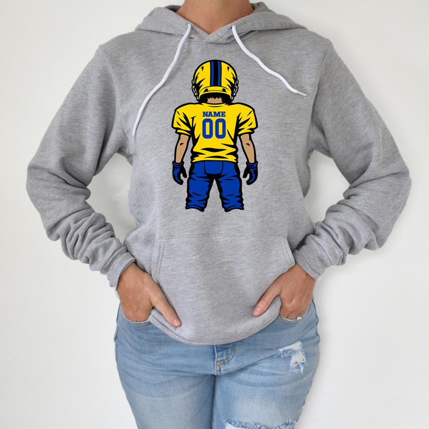 Custom Player Football Unisex Fleece Hoodie