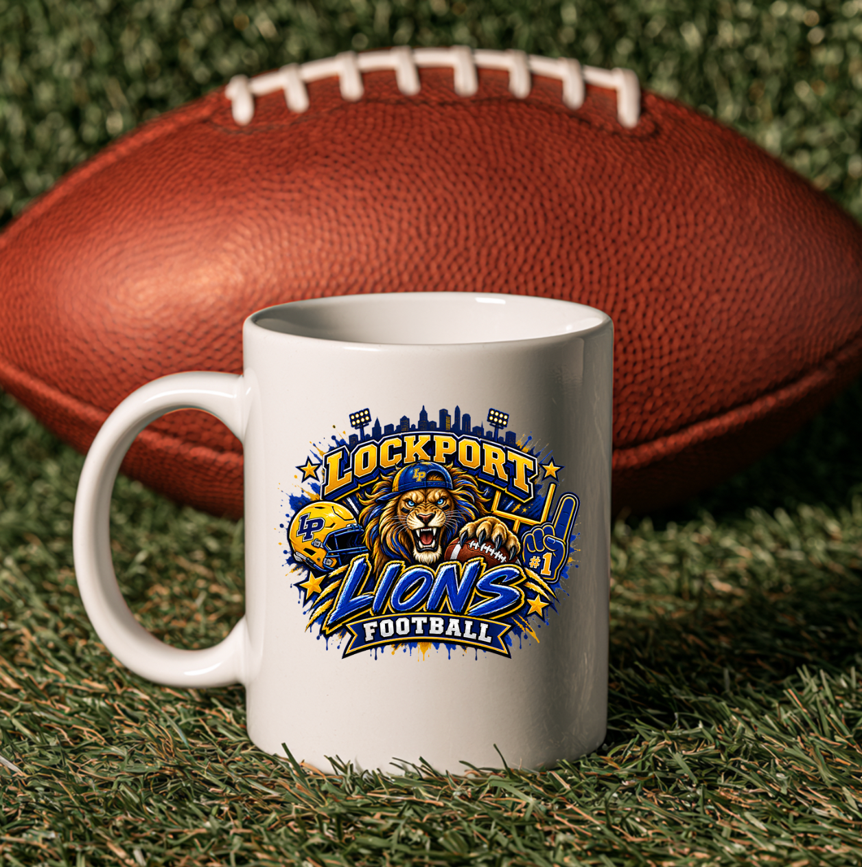 LP Lions Football 15oz Mug