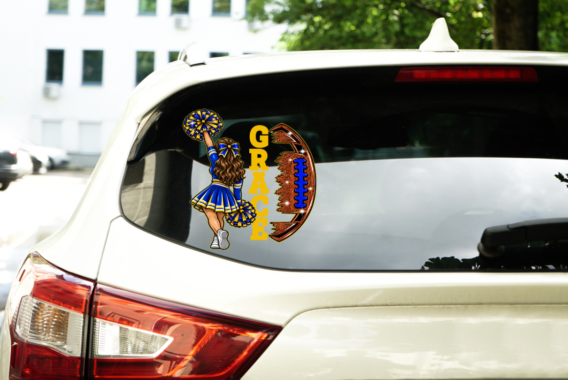 Custom Cheerleader Window Decal