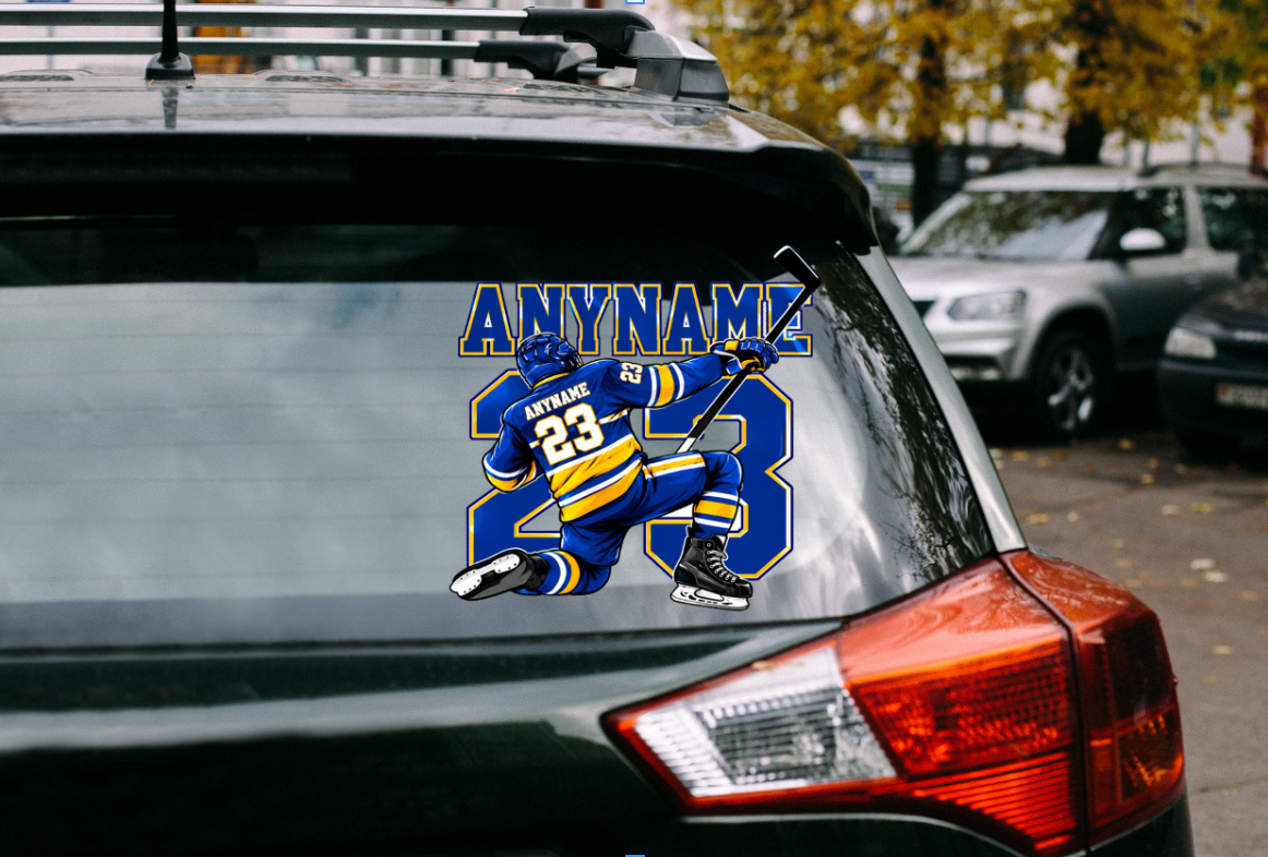 Custom Hockey Window Decal