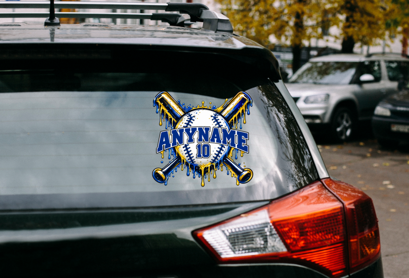 Custom Baseball Window Decal