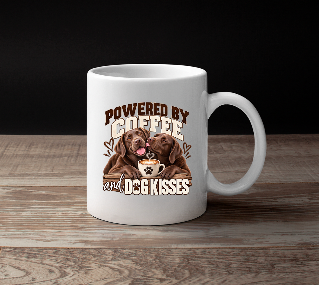 Powered By Coffee and Dog Kisses 15oz Mug