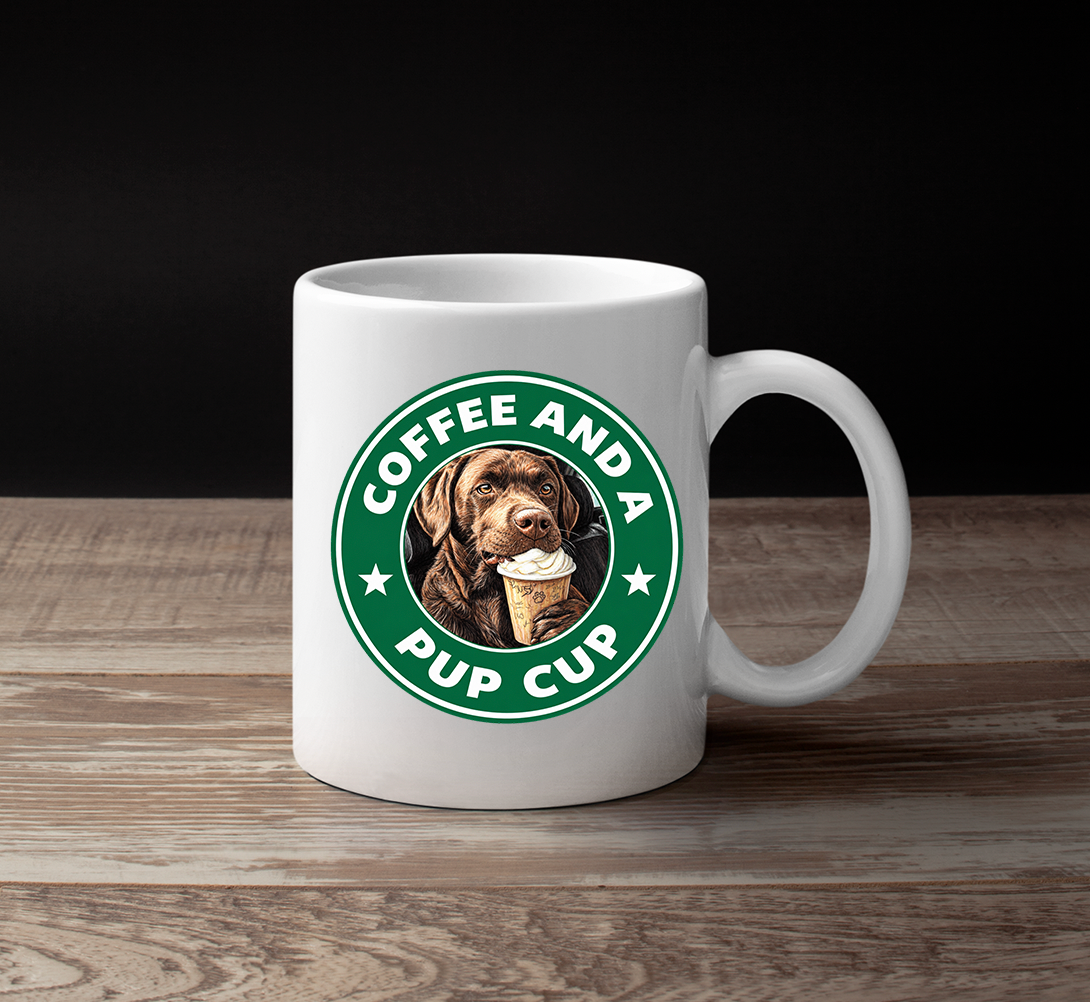 Coffee and a Pup Cup 15oz Mug