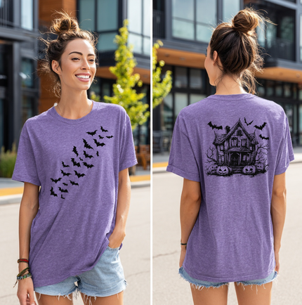 Vintage Halloween Unisex T-shirt - Front and Back