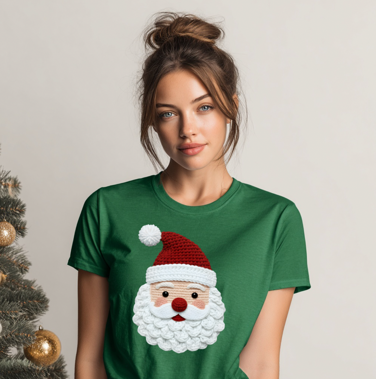 Crochet Santa Unisex T-shirt
