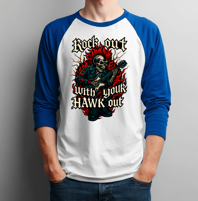 Rock Out With Your Hawk Out Unisex Raglan