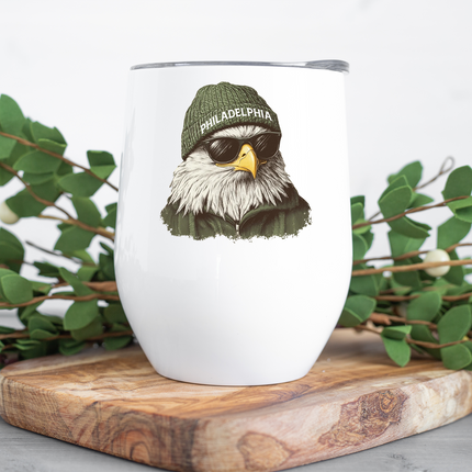 Philly Eagle Beanie Wine Tumbler