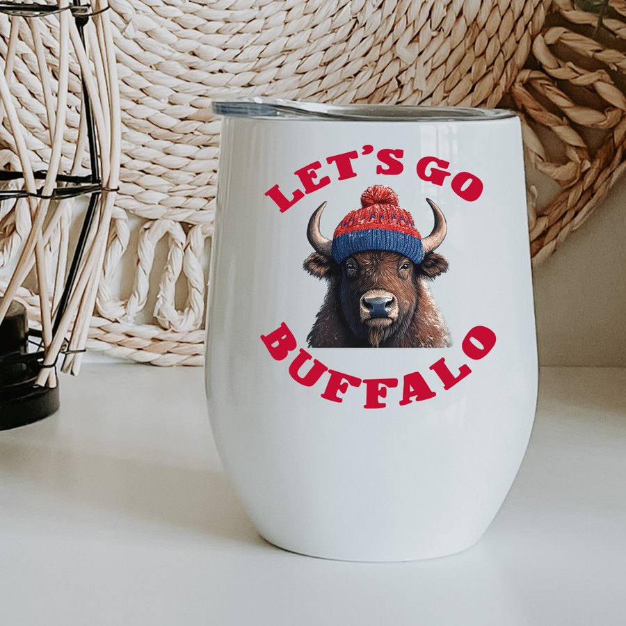 Let's Go Buffalo Winter Wine Tumbler