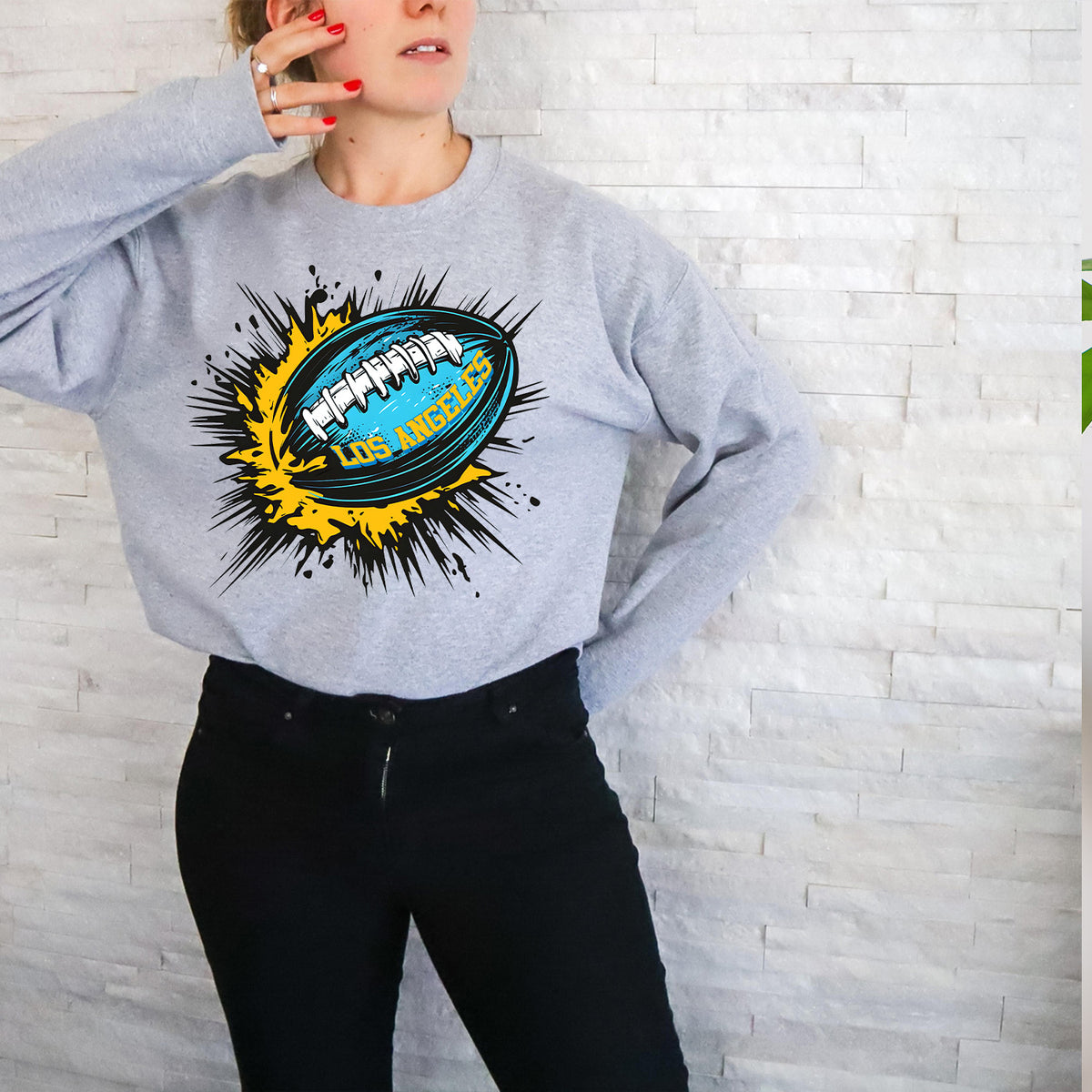 Los Angeles Vintage Football Cartoon Unisex Sweatshirt