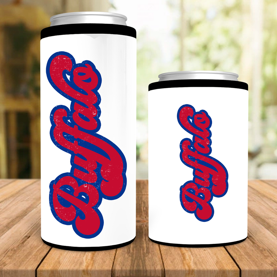 Retro Buffalo Distressed Can Cooler
