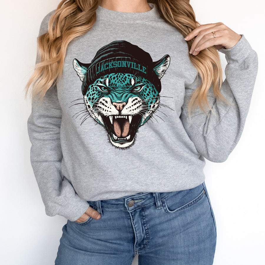 Jacksonville Beanie Vintage Cartoon Unisex Sweatshirt