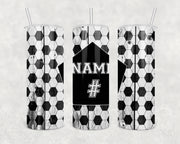 Custom Soccer Tumbler 20oz Skinny Tumbler