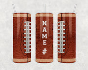 Custom Football 20oz Skinny Tumbler