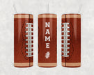 Custom Football 20oz Skinny Tumbler