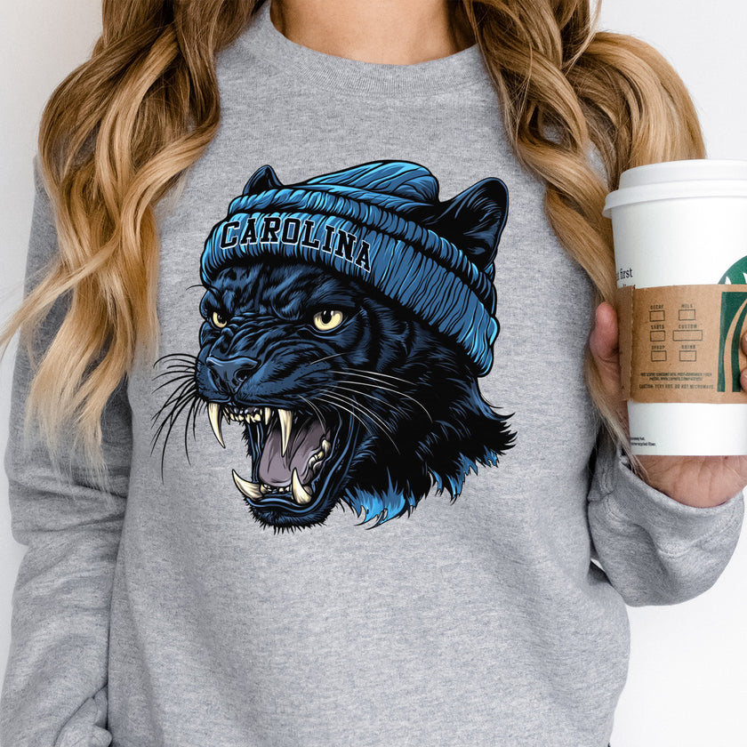 Carolina Beanie Panther Vintage Cartoon Unisex Sweatshirt