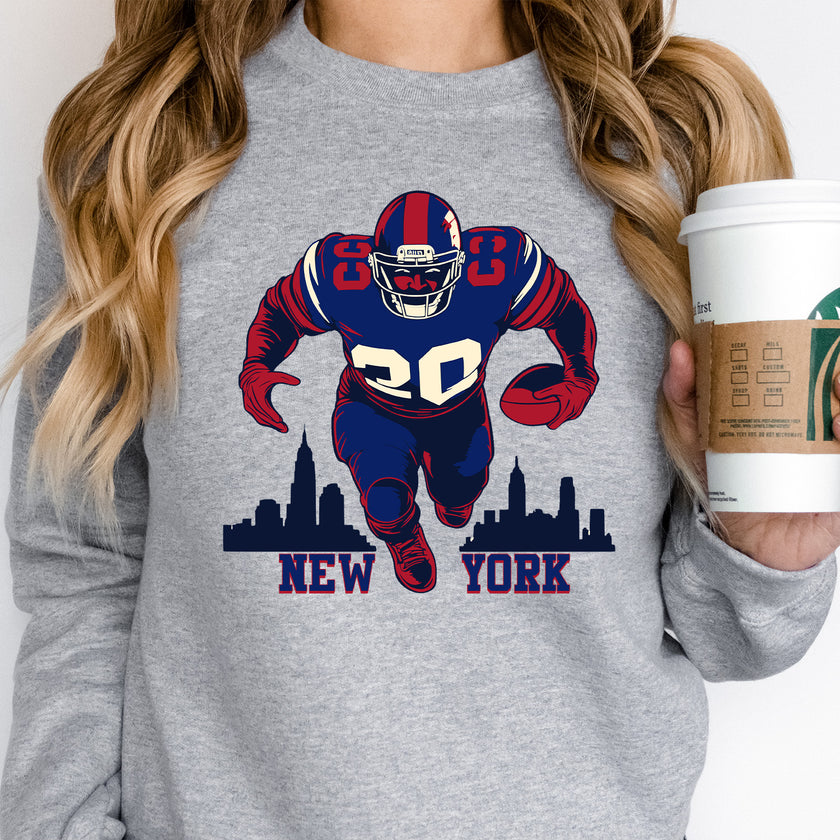 New York Football Vintage Cartoon Unisex Sweatshirt