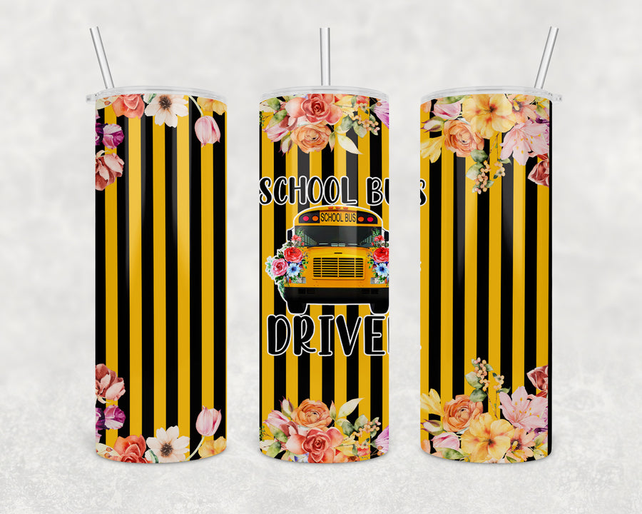 School Bus Driver 20oz Skinny Tumbler