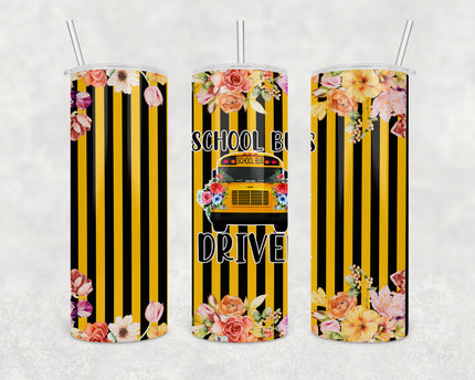School Bus Driver 20oz Skinny Tumbler