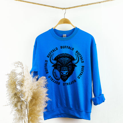Vintage Buffalo Football Circle Unisex Sweatshirt