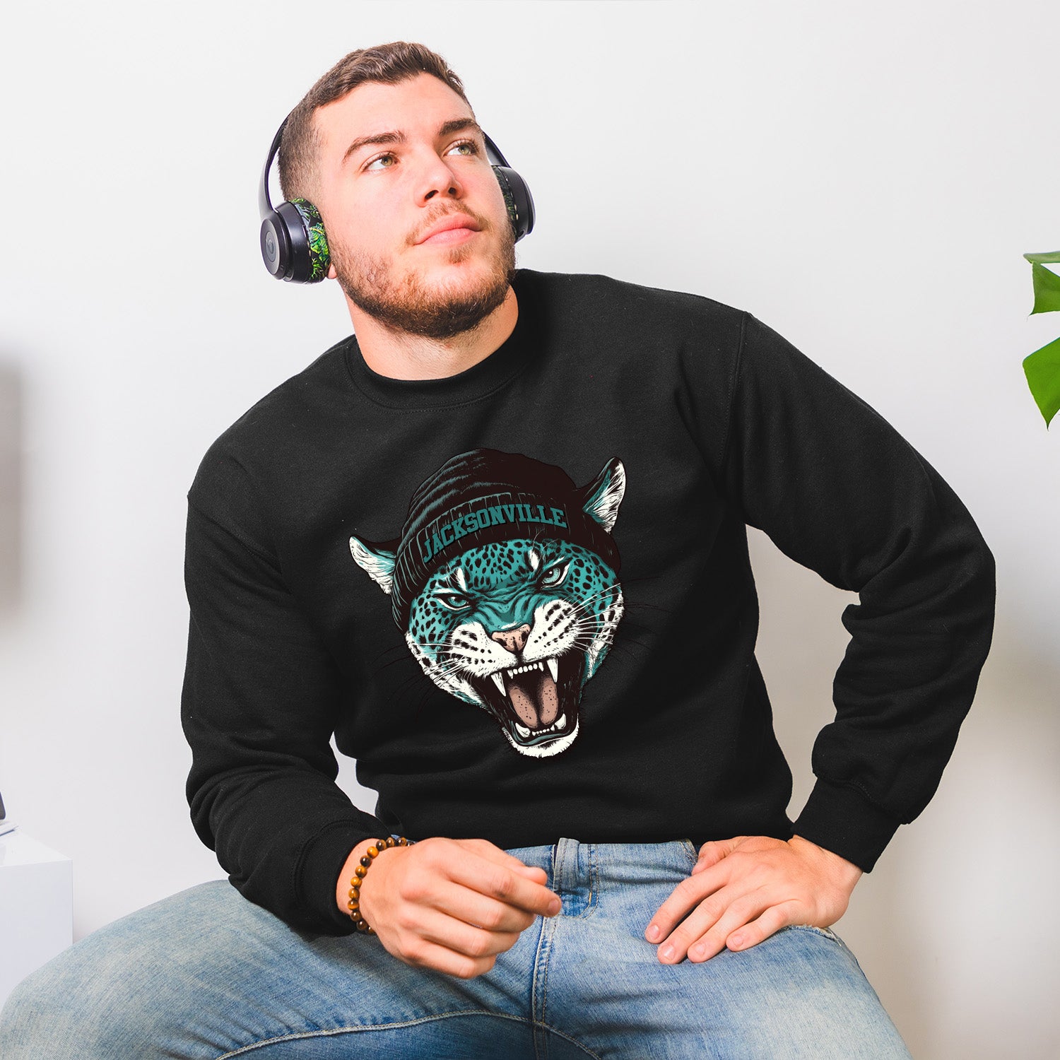 Jacksonville Beanie Vintage Cartoon Unisex Sweatshirt