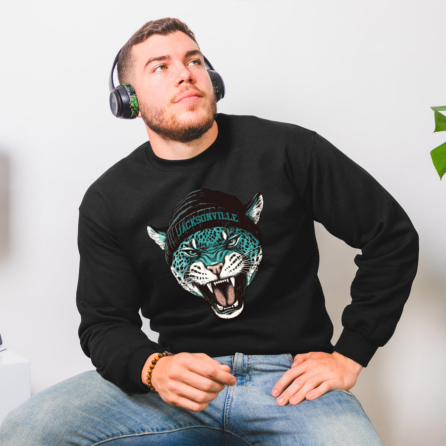 Jacksonville Beanie Vintage Cartoon Unisex Sweatshirt