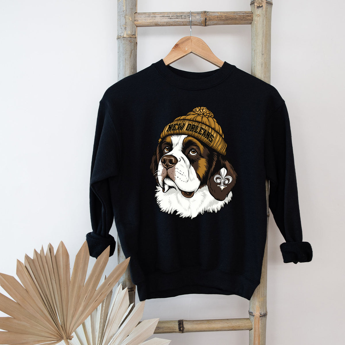 New Orleans Beanie Saint Bernard Cartoon Unisex Sweatshirt