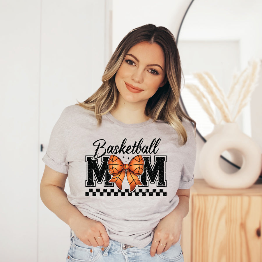 Basketball Mom Coquette Bow Unisex T-shirt