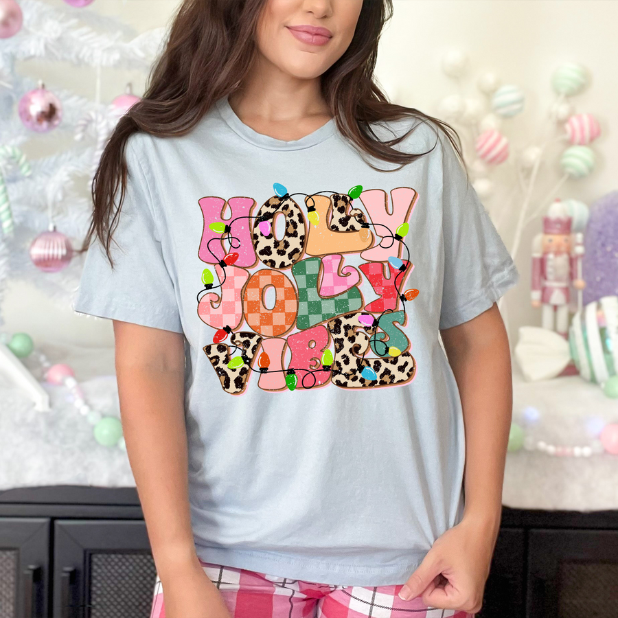 Vintage Distressed Holly Jolly Vibes Unisex T-shirt